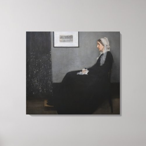 James Whistler _ Portrait of the Artists Mother Canvas Print