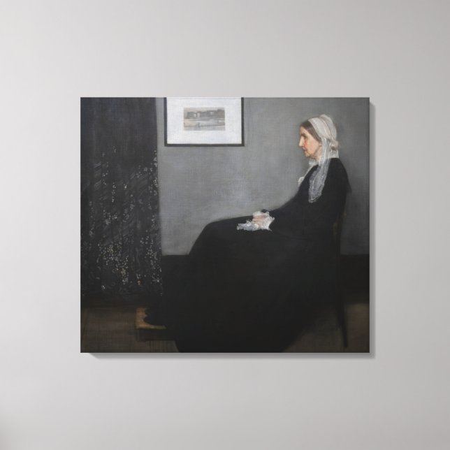 James Whistler - Portrait of the Artist's Mother Canvas Print (Front)