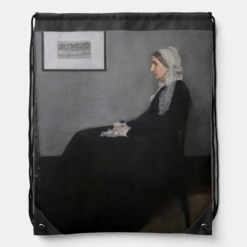 James Whistler _ Portrait of the Artists Mother Drawstring Bag