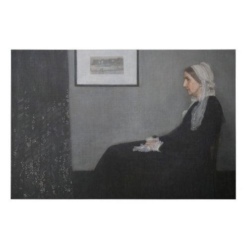James Whistler _ Portrait of the Artists Mother Faux Canvas Print
