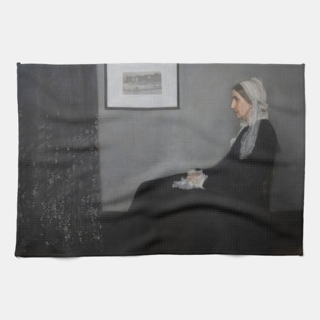 James Whistler - Portrait of the Artist's Mother Kitchen Towel (Horizontal)