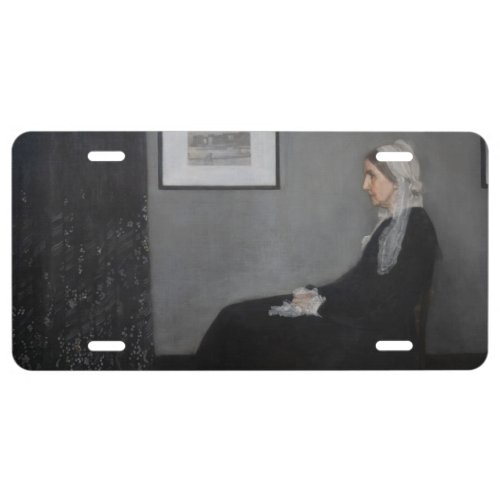 James Whistler _ Portrait of the Artists Mother License Plate