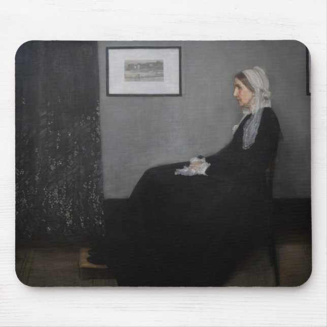James Whistler - Portrait of the Artist's Mother Mouse Pad (Front)
