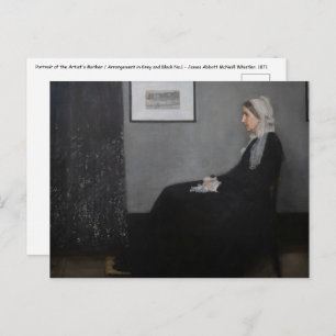 James Whistler - Portrait of the Artist's Mother Postcard