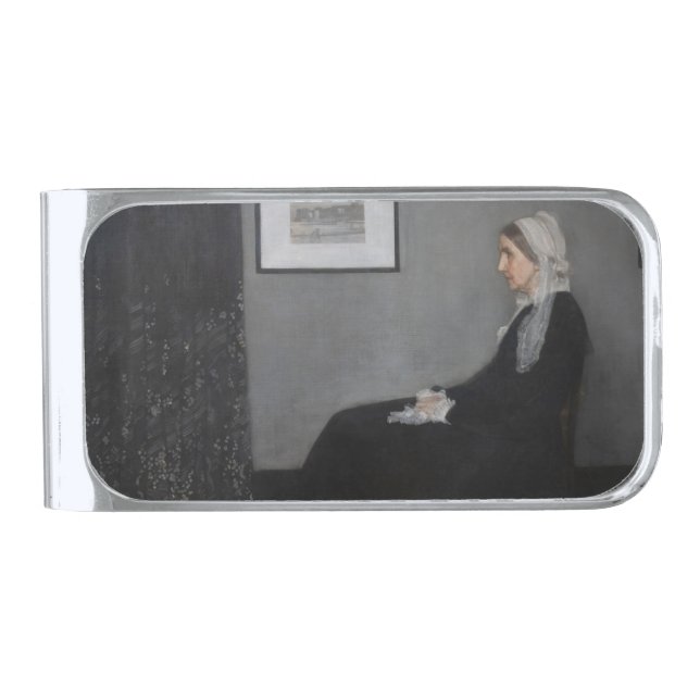 James Whistler - Portrait of the Artist's Mother Silver Finish Money Clip (Front)