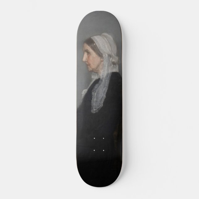 James Whistler - Portrait of the Artist's Mother Skateboard (Front)