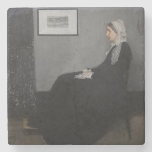 James Whistler _ Portrait of the Artists Mother Stone Coaster