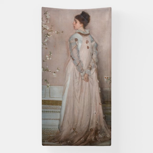 James Whistler - Symphony in Flesh Colour and Pink Banner (Vertical)
