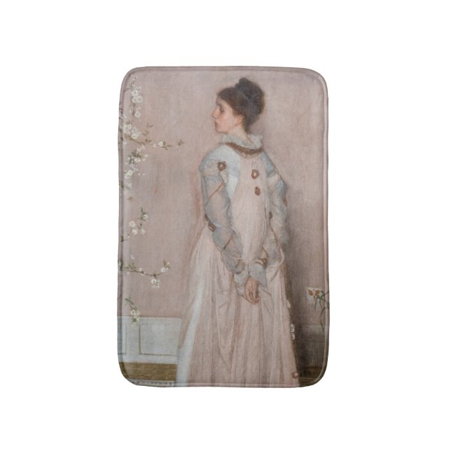 James Whistler - Symphony in Flesh Colour and Pink Bath Mat (Front Vertical)