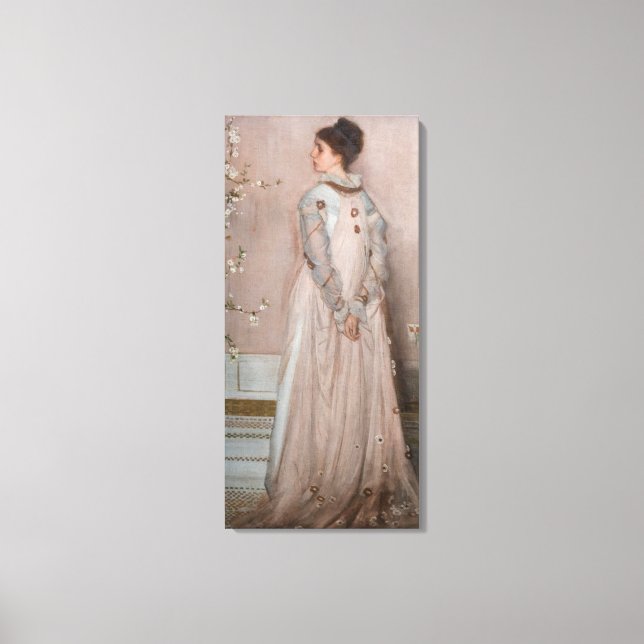 James Whistler - Symphony in Flesh Colour and Pink Canvas Print (Front)