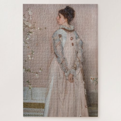 James Whistler _ Symphony in Flesh Colour and Pink Jigsaw Puzzle