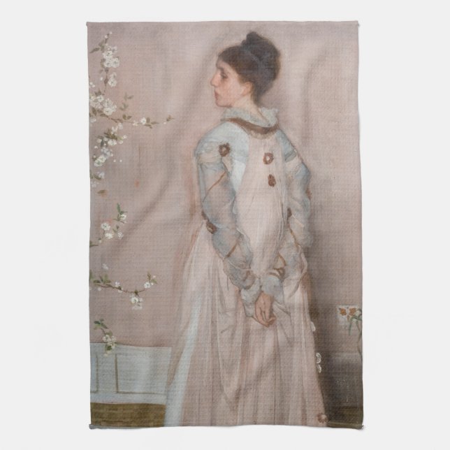 James Whistler - Symphony in Flesh Colour and Pink Kitchen Towel (Vertical)