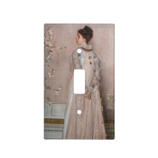 James Whistler - Symphony in Flesh Colour and Pink Light Switch Cover (Front)