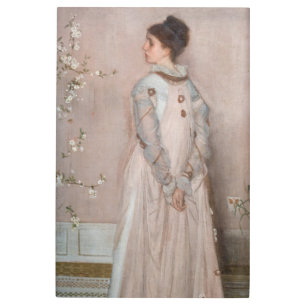 James Whistler - Symphony in Flesh Colour and Pink Metal Print