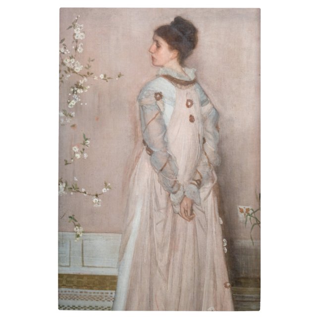 James Whistler - Symphony in Flesh Colour and Pink Metal Print (Front)