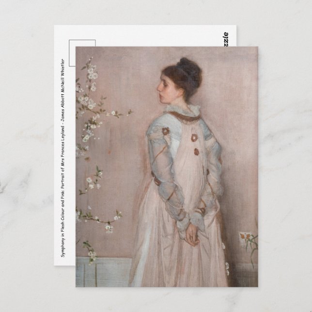 James Whistler - Symphony in Flesh Colour and Pink Postcard (Front/Back)