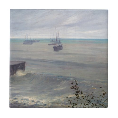 James Whistler _ Symphony in Grey and Green Ceramic Tile