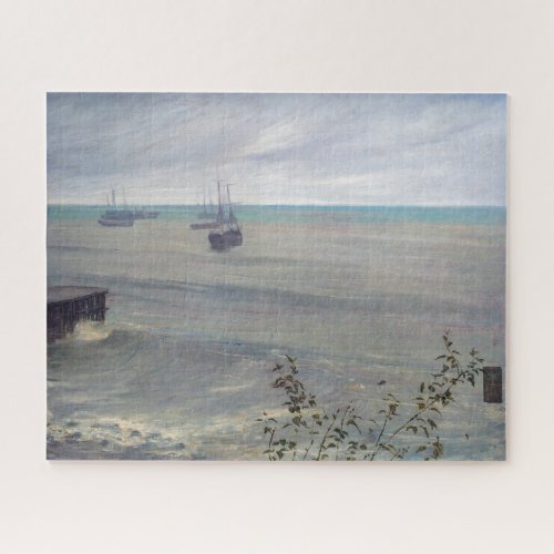 James Whistler _ Symphony in Grey and Green Jigsaw Puzzle