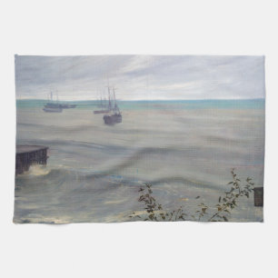 James Whistler - Symphony in Grey and Green Kitchen Towel