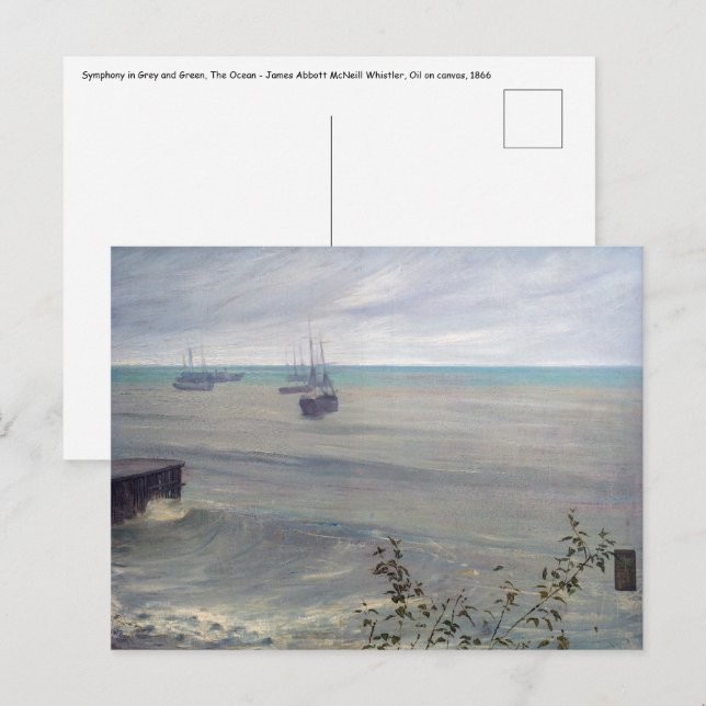 James Whistler - Symphony in Grey and Green Postcard (Front/Back)