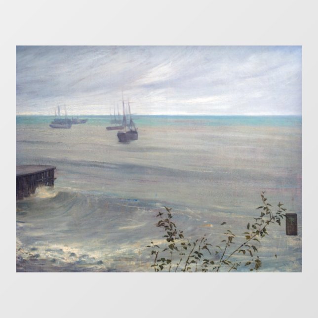 James Whistler - Symphony in Grey and Green Window Cling (Sheet)