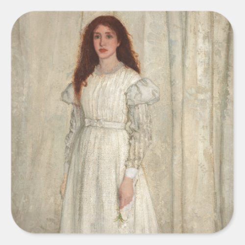 James Whistler _ Symphony in White No 1 Square Sticker