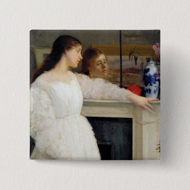 James Whistler - Symphony in White No. 2 Button (Front)
