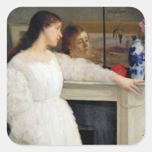 James Whistler _ Symphony in White No 2 Square Sticker