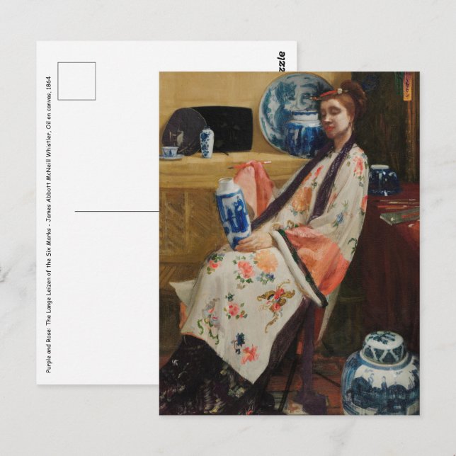 James Whistler - The Lange Leizen of the Six Marks Postcard (Front/Back)