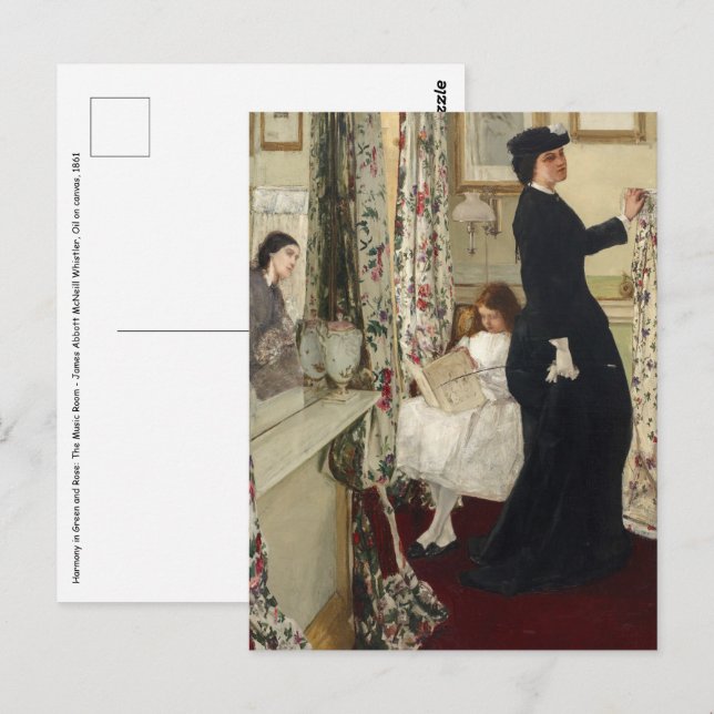 James Whistler - The Music Room Postcard (Front/Back)
