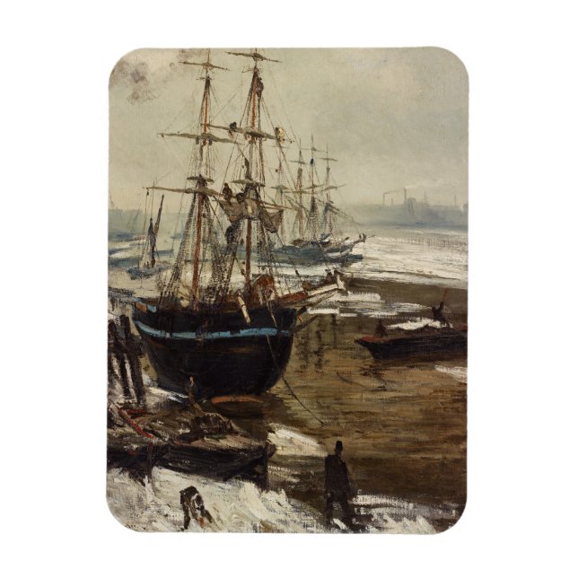James Whistler - The Thames in Ice Magnet (Vertical)