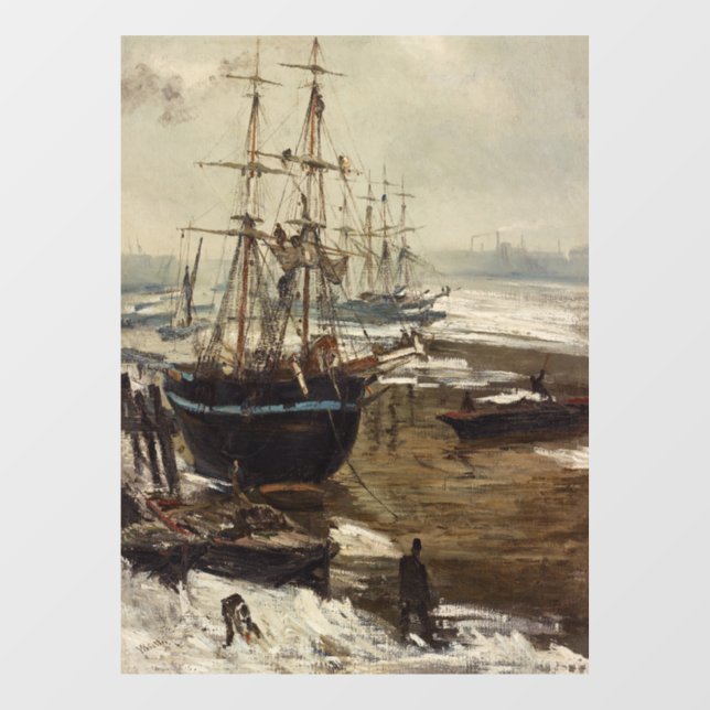 James Whistler - The Thames in Ice Window Cling (Sheet)