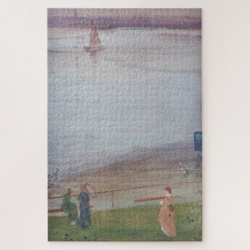 James Whistler _ Variations in Violet and Green Jigsaw Puzzle