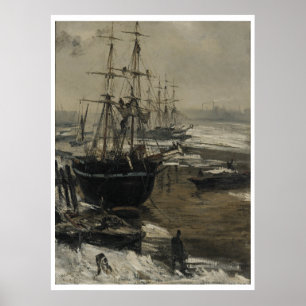 James Whistler Vintage The Thames In Ice Poster