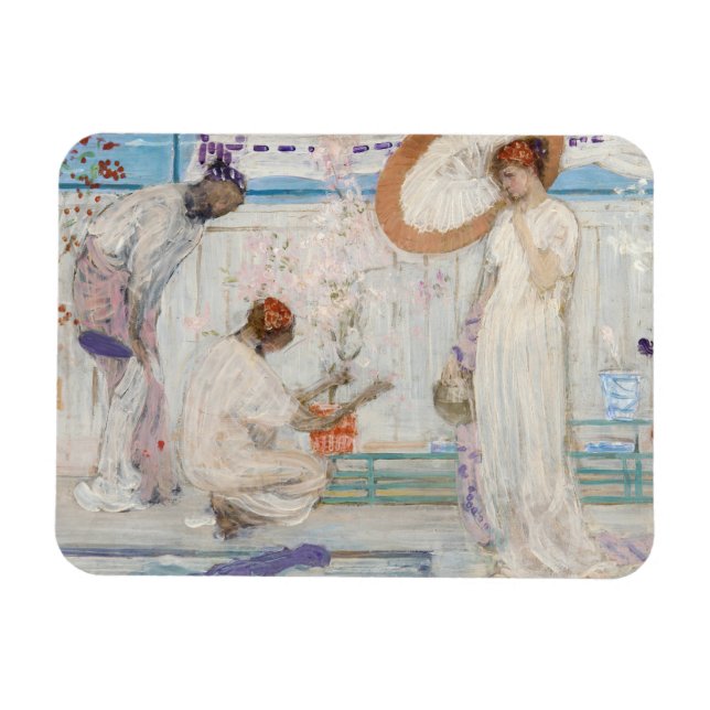 James Whistler - White Symphony, Three Girls Magnet (Horizontal)