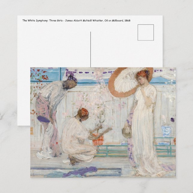James Whistler - White Symphony, Three Girls Postcard (Front/Back)