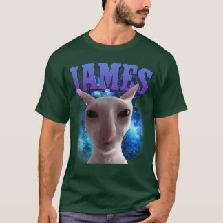 Jameshe Cat Meme Funny Silly Cats Brainrot Meme Ca T-Shirt