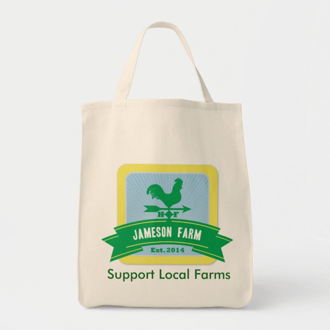 Jameson Farm Reusable Grocery Tote Bag (Front)