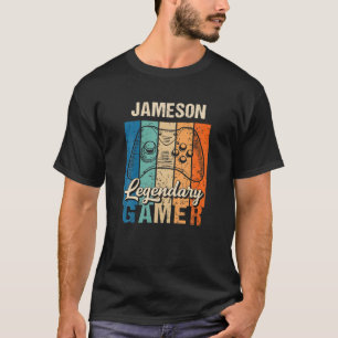 Jameson Name Gift - Personalized Legendary Gamer T-Shirt