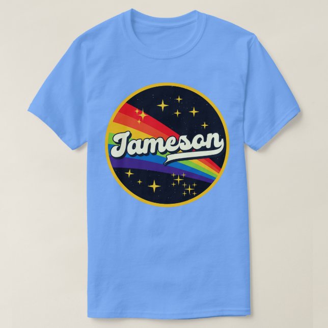 Jameson Rainbow In Space Vintage Style T-Shirt (Design Front)