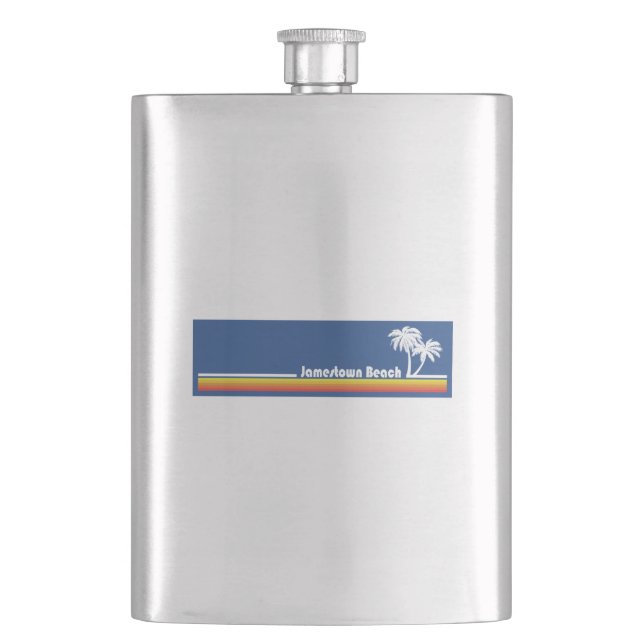 Jamestown Beach Virginia Flask (Front)