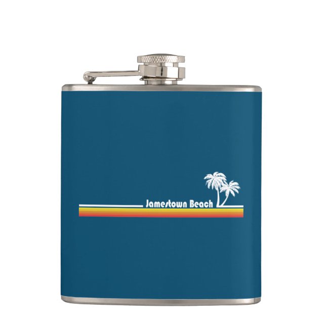 Jamestown Beach Virginia Flask (Front)