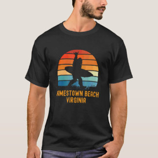 Jamestown Beach  Virginia Sasquatch Souvenir T-Shirt