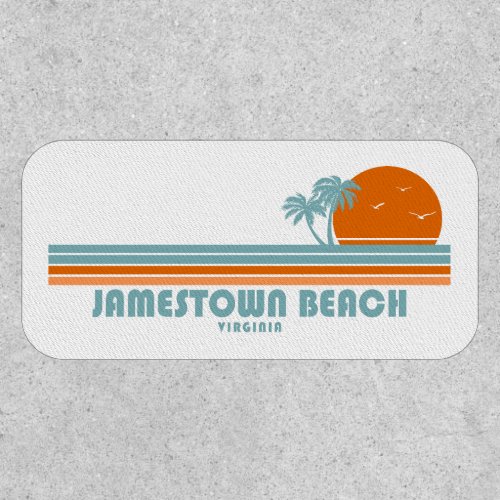 Jamestown Beach Virginia Sun Palm Trees Patch