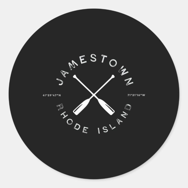 Jamestown Rhode Island Ri Classic Round Sticker (Front)