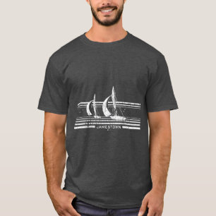 Jamestown RI Sailboat  Vintage 70s Graphic T-Shirt