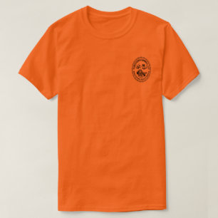 Jamestown Sawmill Logo-Chest Orange Men Basic T-Shirt