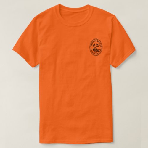 Jamestown Sawmill Logo_Chest Orange Men Basic T_Shirt