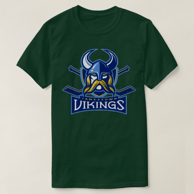Jamestown Vikings Hockey Sticker T-Shirt (Design Front)
