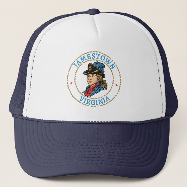 Jamestown Virginia Colonial Trucker Hat (Front)